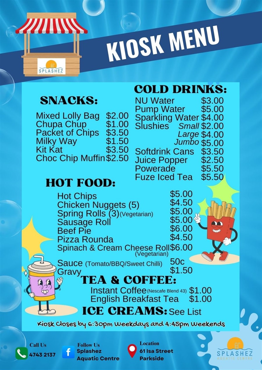 Kiosk Menu