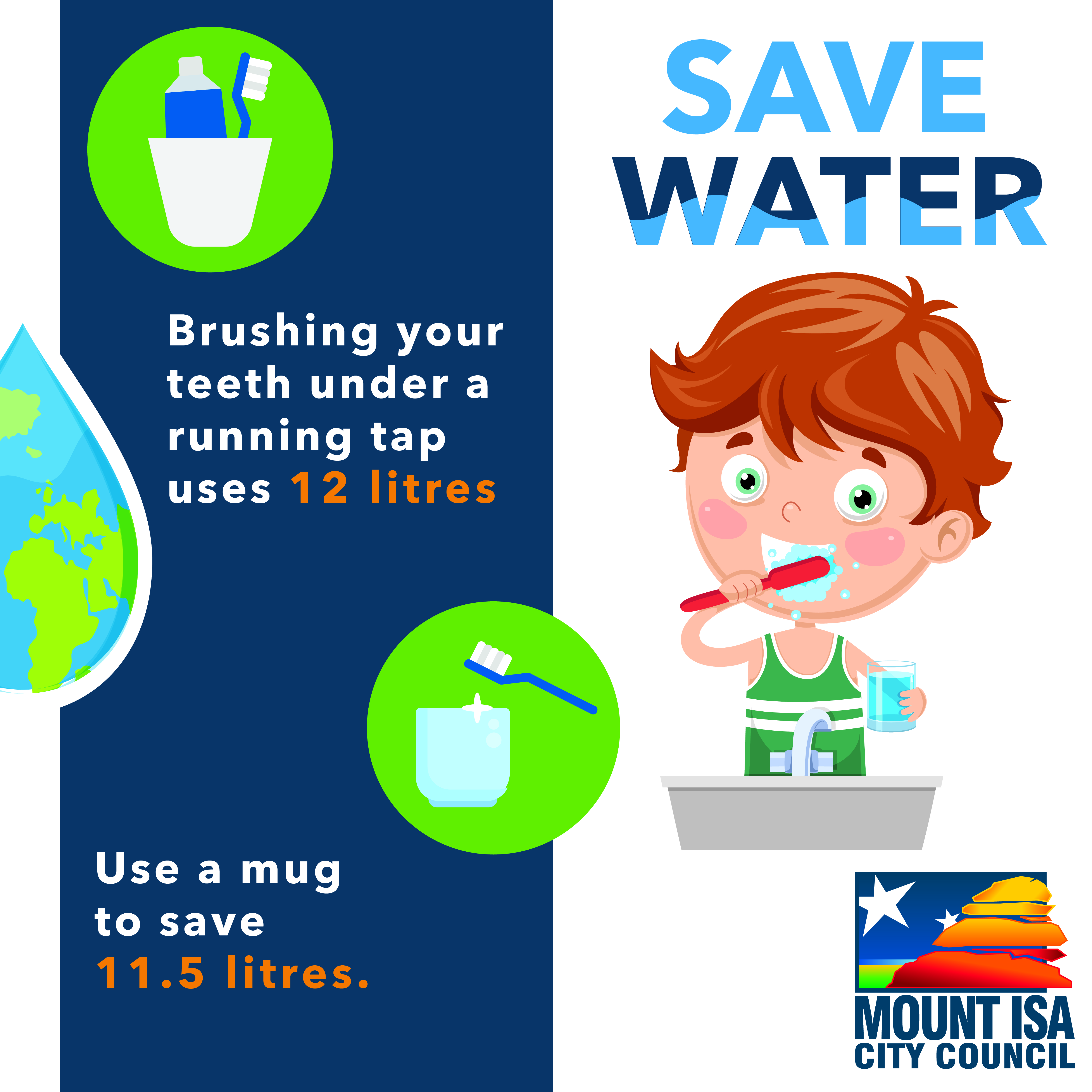 Water conservation - brushing teeth
