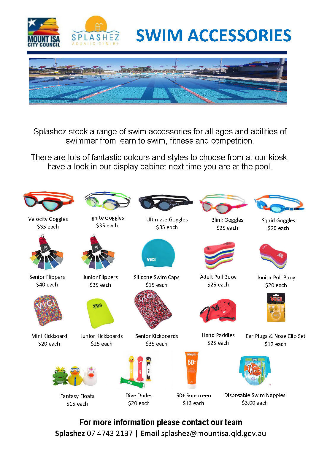 Swim Accessories Page
